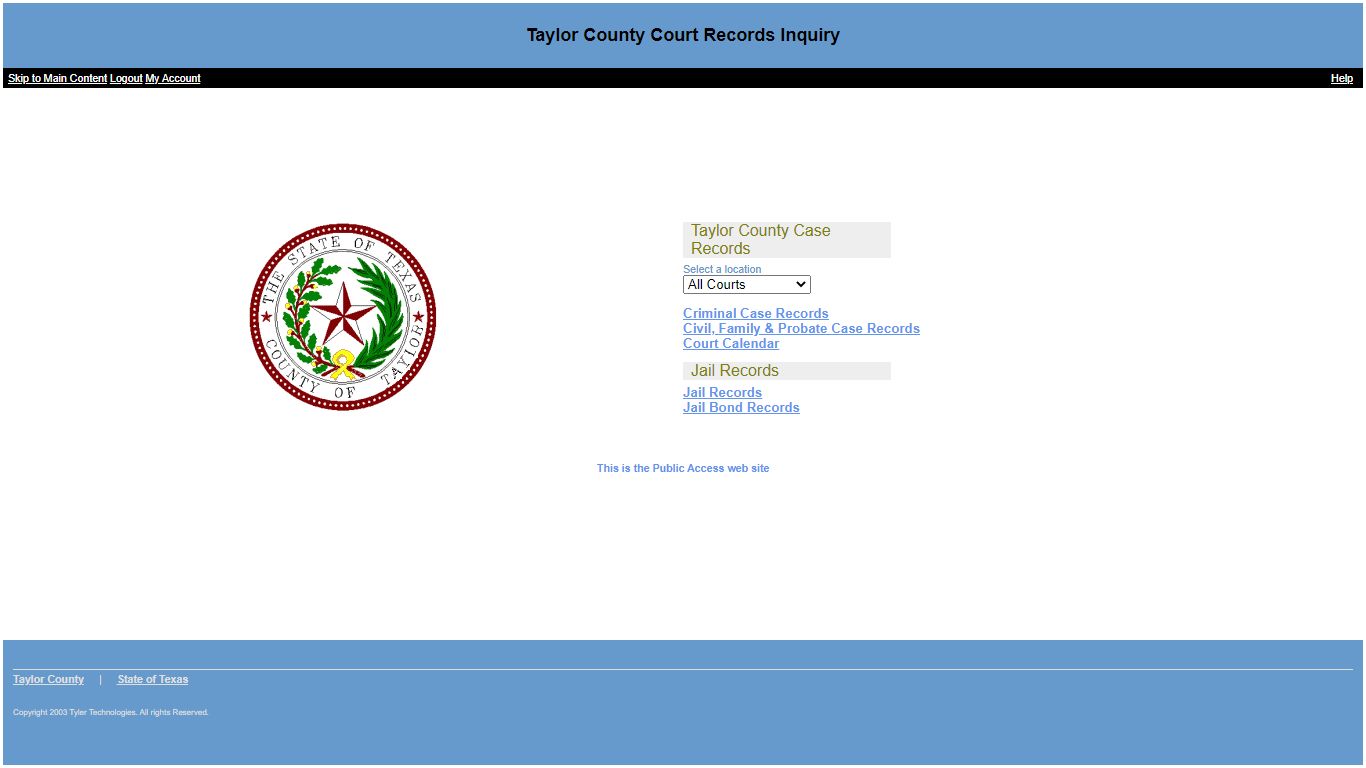Taylor County Case Records