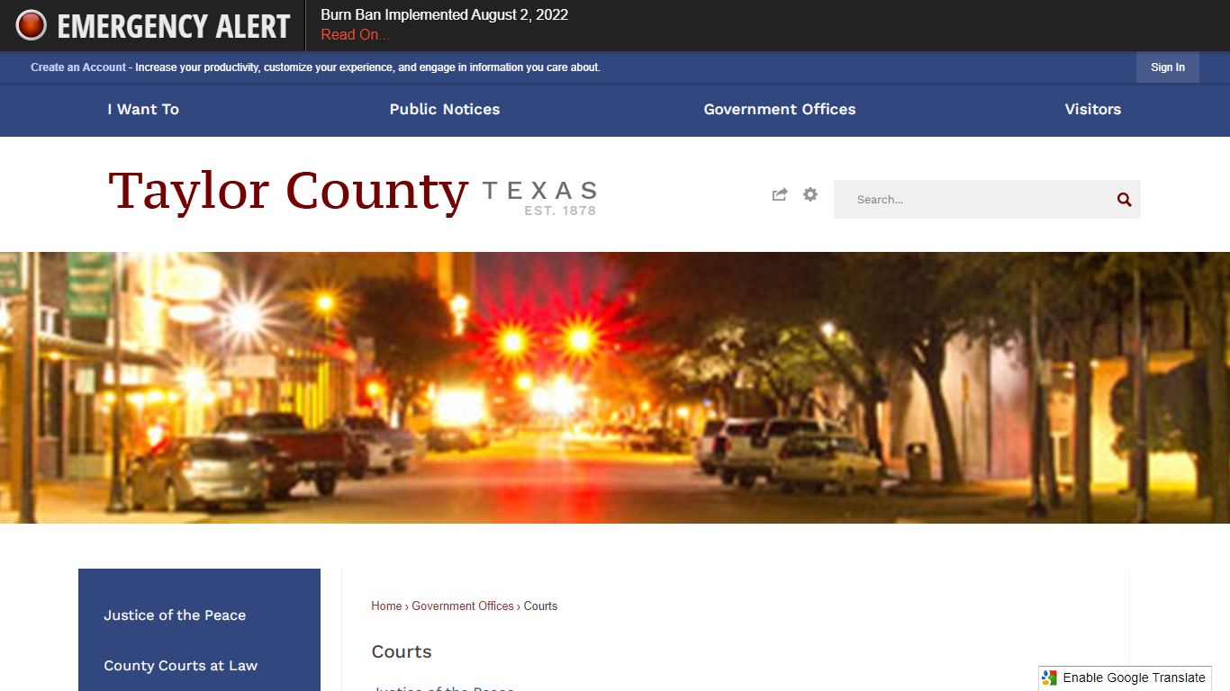 Courts | Taylor County, TX - Official Website