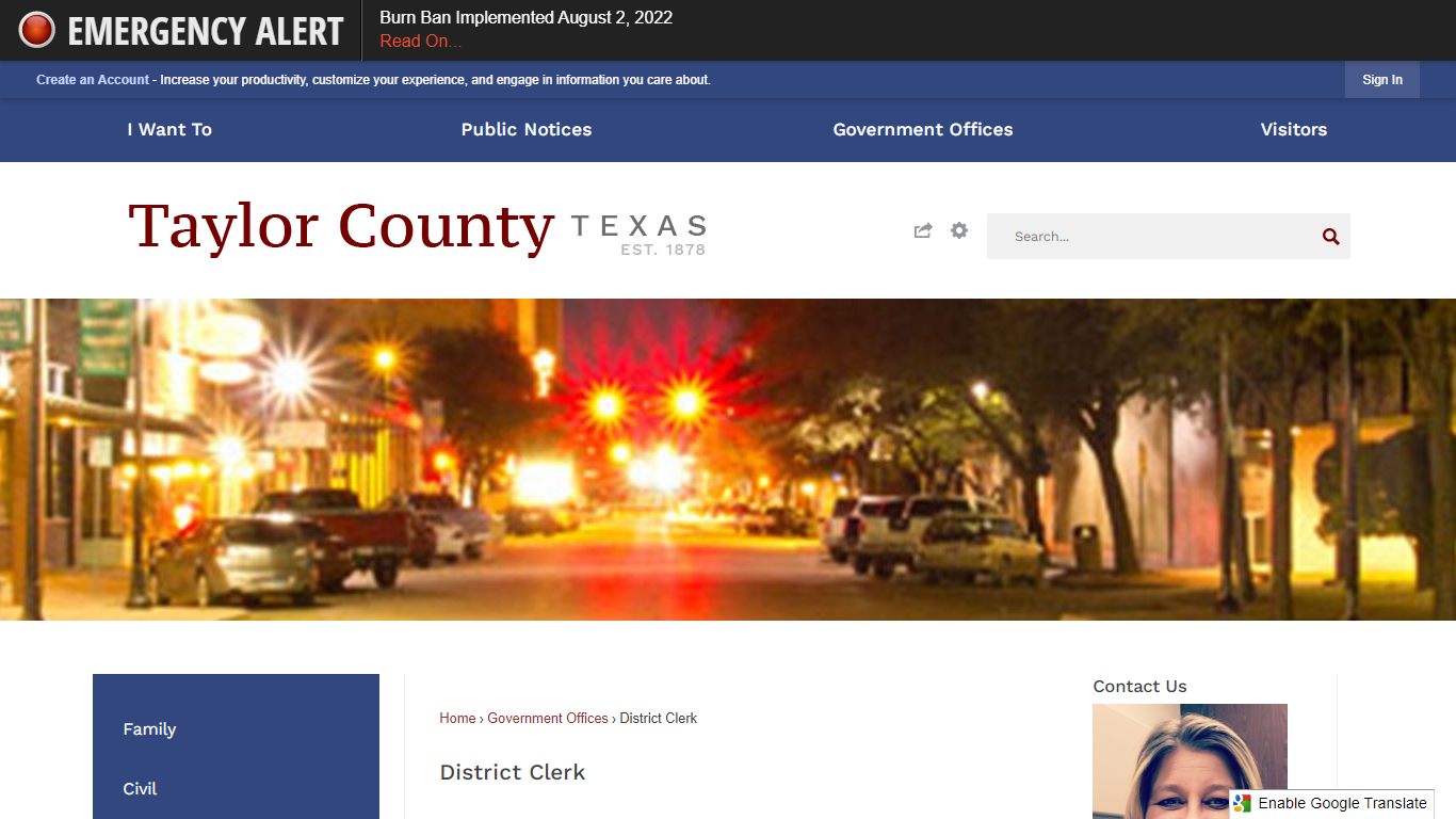 District Clerk | Taylor County, TX - Official Website